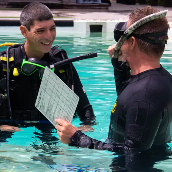 PADI Divemaster to instructor on Koh Tao. with Scuba Dive Online.