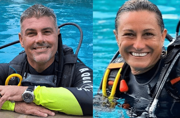 PADI Course Directors. Tim Hunt and Natalie Hunt.
