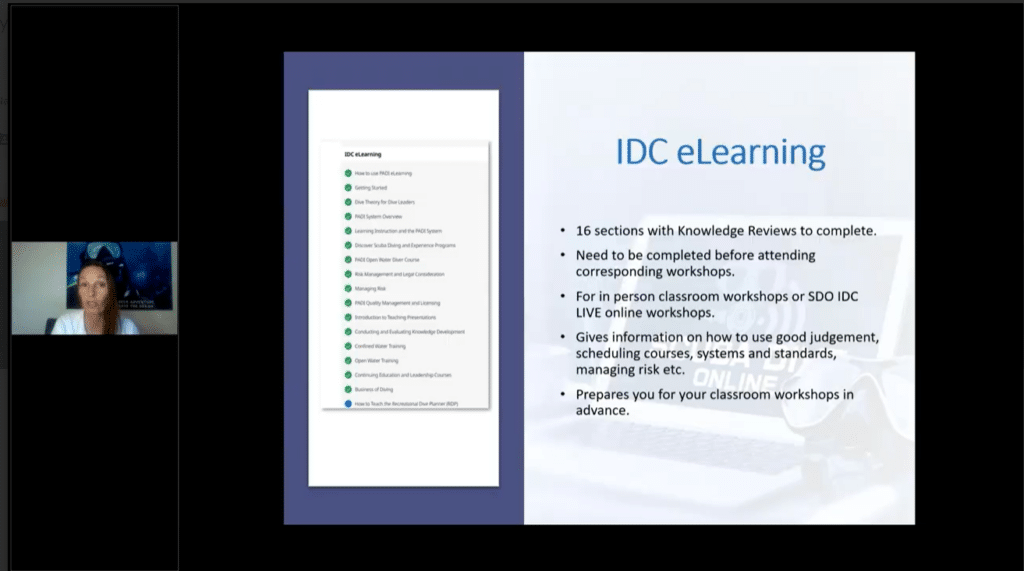 PADI IDC eLearning preparation.