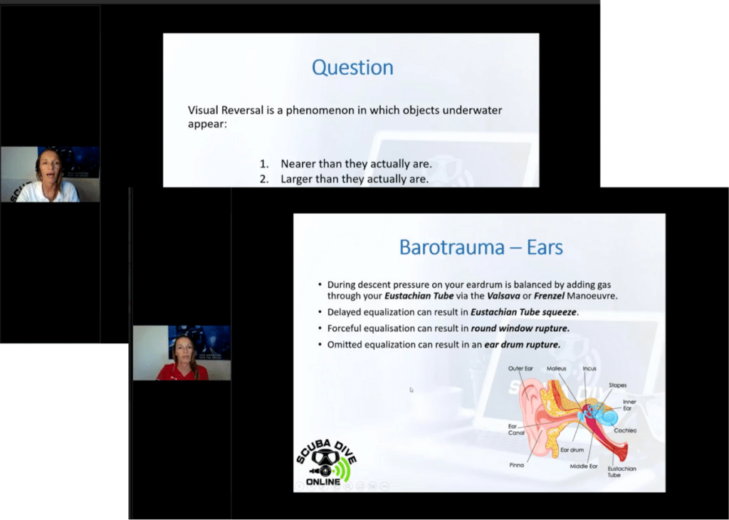 PADI IDC study support. Dive Theory recordings.