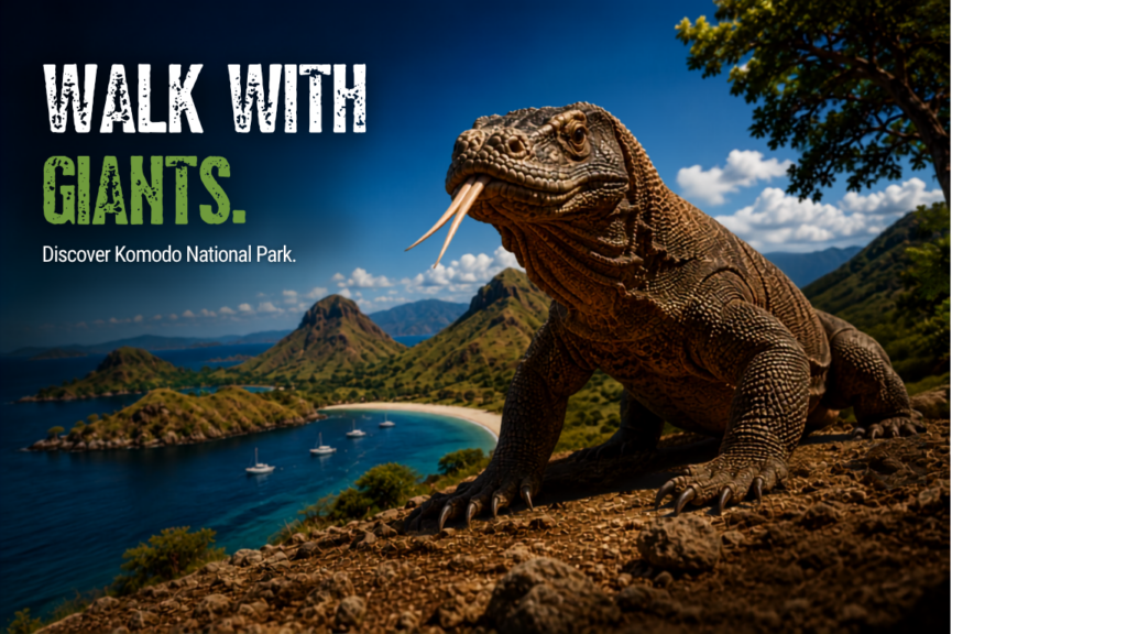 Komodo dragon. Komodo dive trip with Scuba Dive Online.